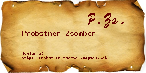 Probstner Zsombor névjegykártya
