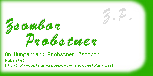 zsombor probstner business card